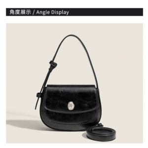 Niche design 2024 new women's bag fashion crossbody saddle bag summer new single shoulder women's underarm bag